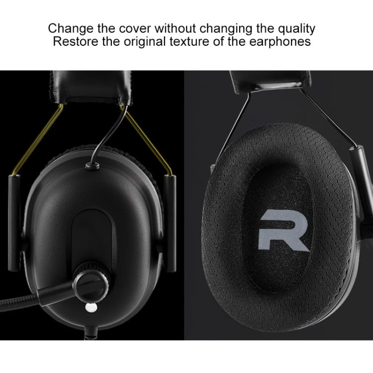 1 Pair Printing Insert Earpads For Somic G936N / G936, Material:Football Net Fabric(Black) - Earmuff & Pad by buy2fix | Online Shopping UK | buy2fix