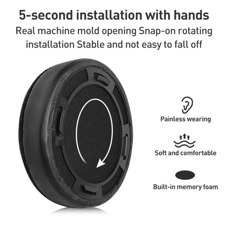 1 Pair Protein Leather Flannel Perforated Replacement Earpads For HIFIMAN HE300 / HE400 / HE400SE / HE500 / HE560(Black) - Earmuff & Pad by buy2fix | Online Shopping UK | buy2fix