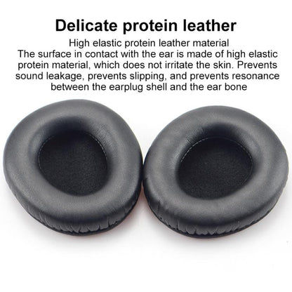 2pcs Protein Leather Earpads For Creative Aurvana Live 1(Black) - Earmuff & Pad by buy2fix | Online Shopping UK | buy2fix