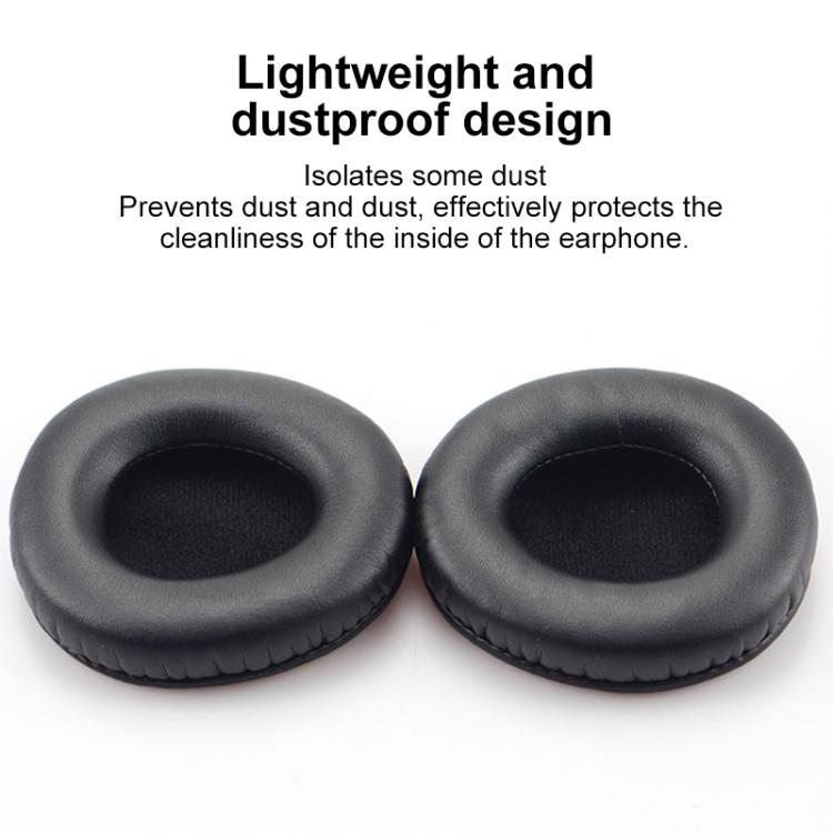 2pcs Protein Leather Earpads For Creative Aurvana Live 1(Black) - Earmuff & Pad by buy2fix | Online Shopping UK | buy2fix