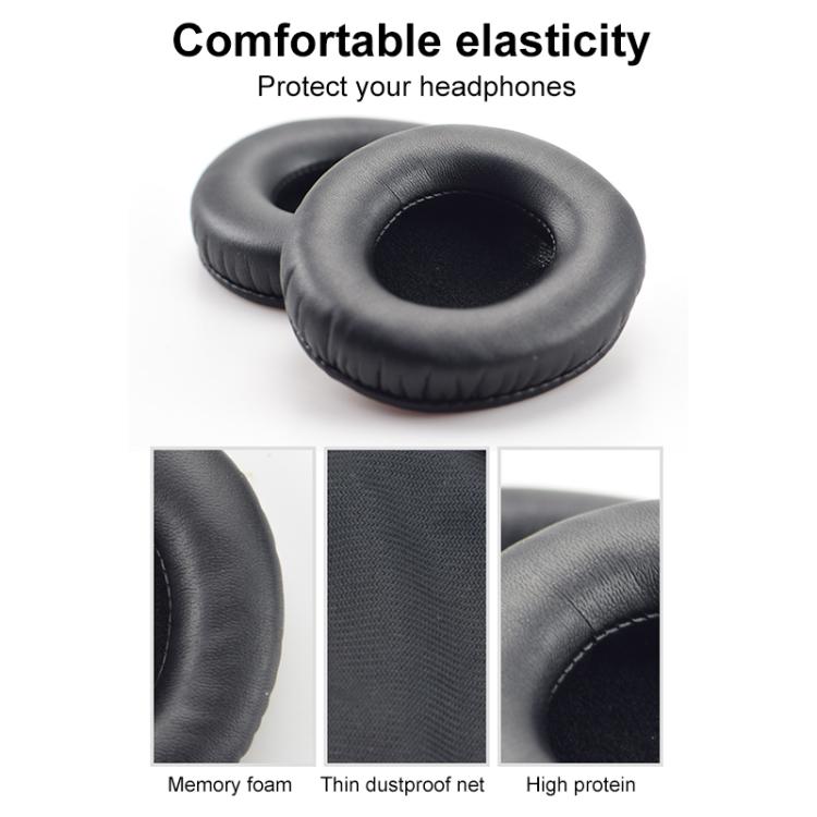 2pcs Protein Leather Earpads For Creative Aurvana Live 1(Black) - Earmuff & Pad by buy2fix | Online Shopping UK | buy2fix