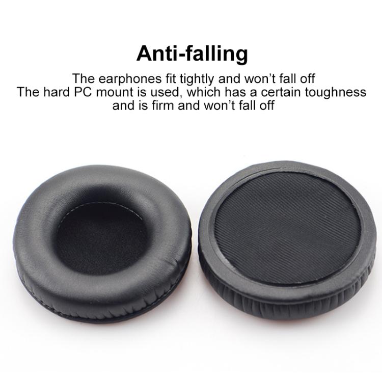2pcs Protein Leather Earpads For Creative Aurvana Live 2(Black) - Earmuff & Pad by buy2fix | Online Shopping UK | buy2fix
