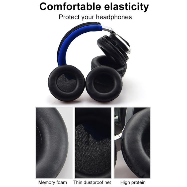 2pcs Protein Leather Earpads For Creative Aurvana Live 2(Black) - Earmuff & Pad by buy2fix | Online Shopping UK | buy2fix