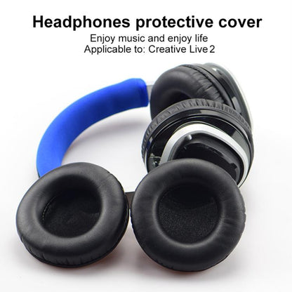 2pcs Protein Leather Earpads For Creative Aurvana Live 2(Black) - Earmuff & Pad by buy2fix | Online Shopping UK | buy2fix