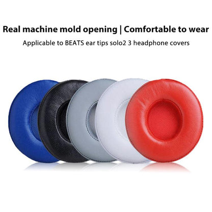 1 Pair Lambskin Replacement Earpads For Beats Solo3 / Solo2(Grey) - Earmuff & Pad by buy2fix | Online Shopping UK | buy2fix