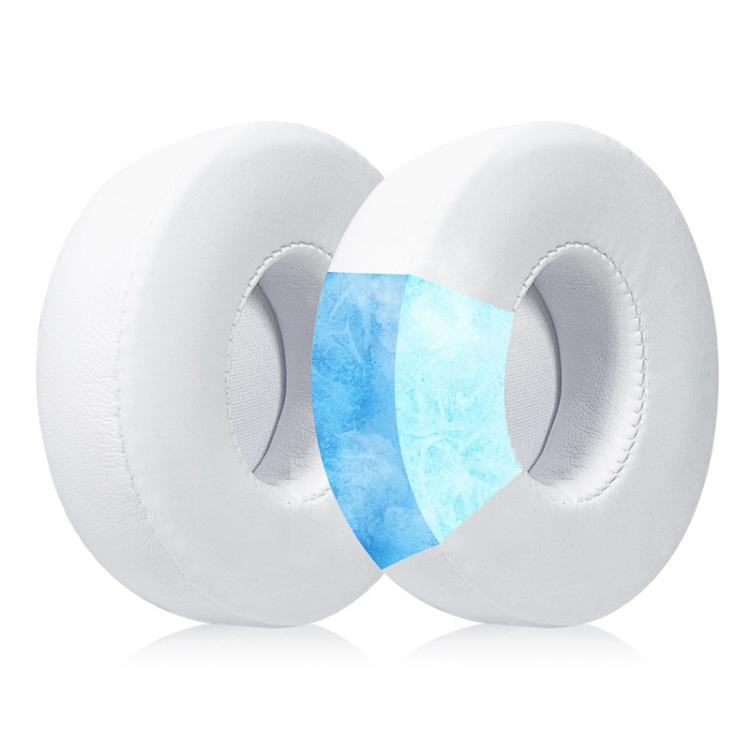 1 Pair Ice Feeling Gel Replacement Earpads For Beats Solo3 / Solo2(White) - Earmuff & Pad by buy2fix | Online Shopping UK | buy2fix