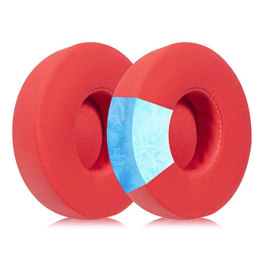 1 Pair Ice Feeling Gel Replacement Earpads For Beats Solo3 / Solo2(Red) - Earmuff & Pad by buy2fix | Online Shopping UK | buy2fix