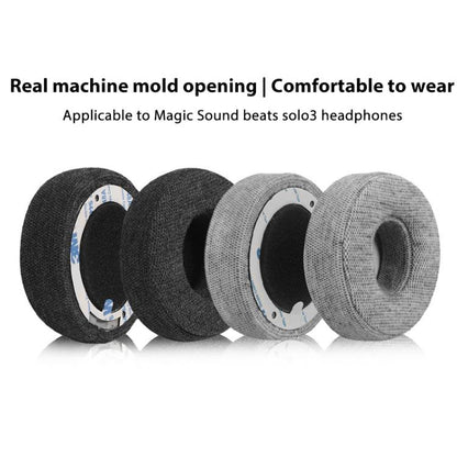 1 Pair Cotton Replacement Earpads For Beats Solo3 / Solo2(Grey) - Earmuff & Pad by buy2fix | Online Shopping UK | buy2fix