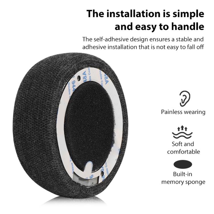 1 Pair Cotton Replacement Earpads For Beats Solo3 / Solo2(Black) - Earmuff & Pad by buy2fix | Online Shopping UK | buy2fix