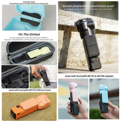 For DJI OSMO Pocket 3 Sunnylife Colorful Gimbal Cover Camera Protector Screen Protective Case(Yellow) - Case & Bags by Sunnylife | Online Shopping UK | buy2fix