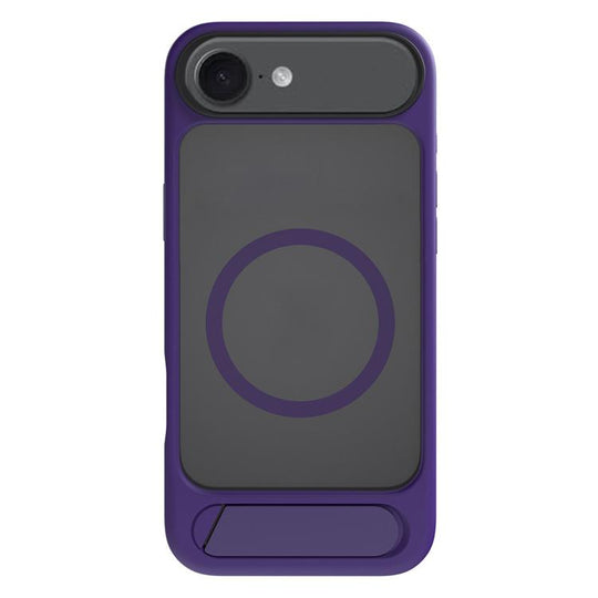 For iPhone 17 Air Kalebol MagSafe Invisible Tilt Holder PC Hybrid TPU Case(Purple)