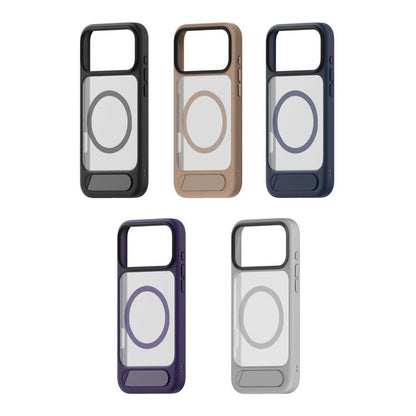 For iPhone Air Kalebol MagSafe Invisible Tilt Holder PC Hybrid TPU Case(Navy Blue) - iPhone Air Cases by Kalebol | Online Shopping UK | buy2fix