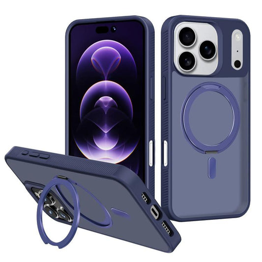 For iPhone 17 Pro Max Kalebol Rotating Holder MagSafe PC Hybrid TPU Phone Case(Blue) - iPhone 17 Pro Max Cases by Kalebol | Online Shopping UK | buy2fix