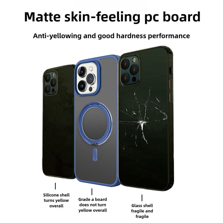 For iPhone 17 Pro Max Kalebol Rotating Holder MagSafe PC Hybrid TPU Phone Case(Blue) - iPhone 17 Pro Max Cases by Kalebol | Online Shopping UK | buy2fix