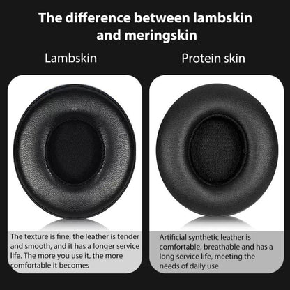 1 Pair Lambskin Replacement Earpads For Beats Solo3 / Solo2 Wireless(Red) - Earmuff & Pad by buy2fix | Online Shopping UK | buy2fix