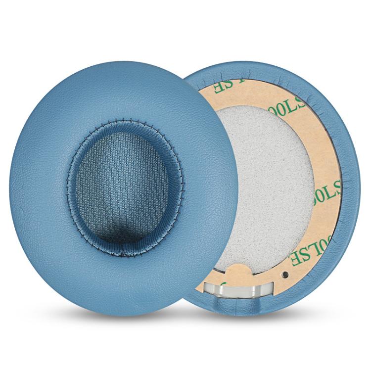1 Pair Protein Leather Replacement Earpads For Beats Solo4(Cyan) - Earmuff & Pad by buy2fix | Online Shopping UK | buy2fix