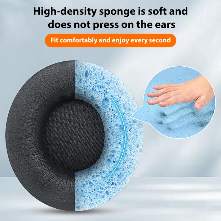 1 Pair Protein Leather Replacement Earpads For Beats Solo Pro(White) - Earmuff & Pad by buy2fix | Online Shopping UK | buy2fix