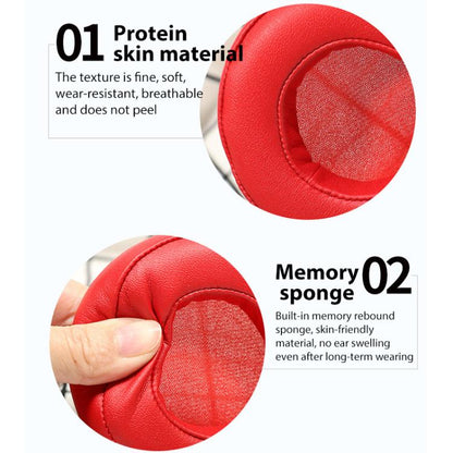 2pcs Lambskin Replacement Earpads For Beats Mixr(Red) - Earmuff & Pad by buy2fix | Online Shopping UK | buy2fix