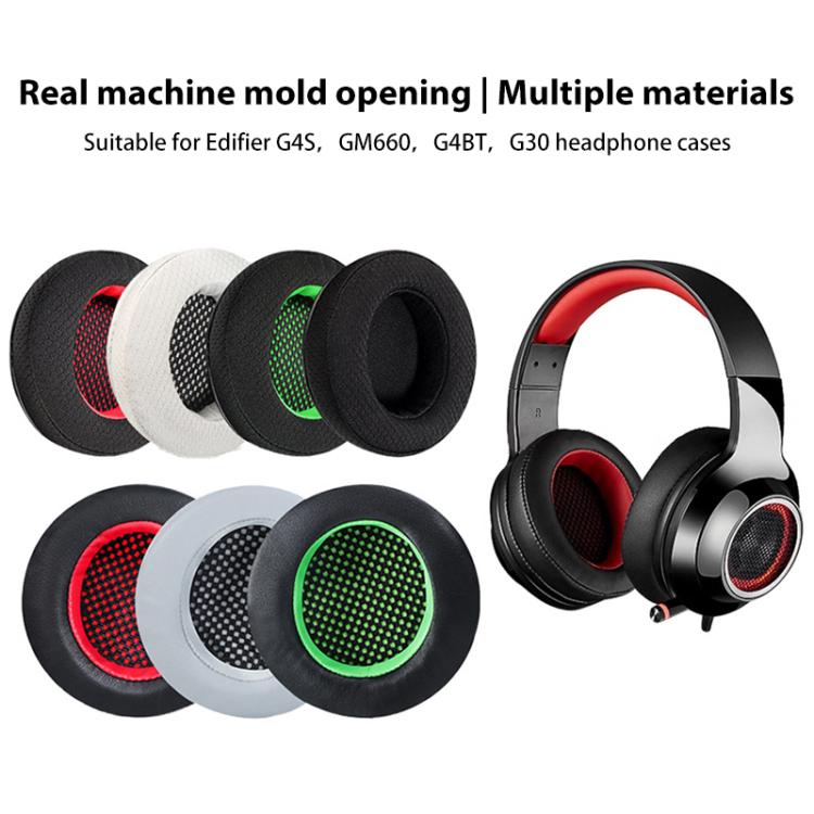 2pcs Mesh Replacement Earpads For EDIFIER HECATE G4(Black Green) - Earmuff & Pad by buy2fix | Online Shopping UK | buy2fix