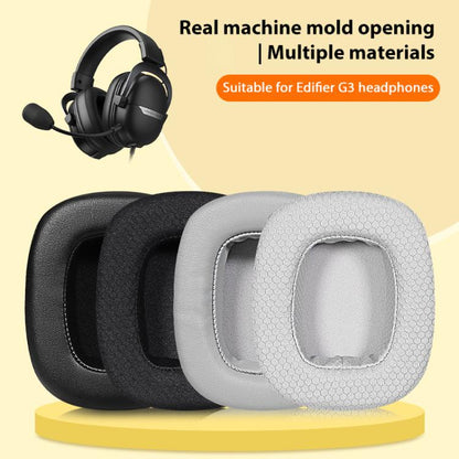 1 Pair Protein Leather Replacement Earpads For EDIFIER G5 / G50 / G35 / G3(Grey) - Earmuff & Pad by buy2fix | Online Shopping UK | buy2fix