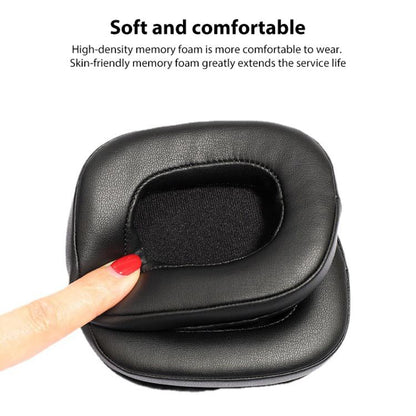 2pcs Protein Leather Replacement Earpads For EDIFIER H880(Black) - Earmuff & Pad by buy2fix | Online Shopping UK | buy2fix