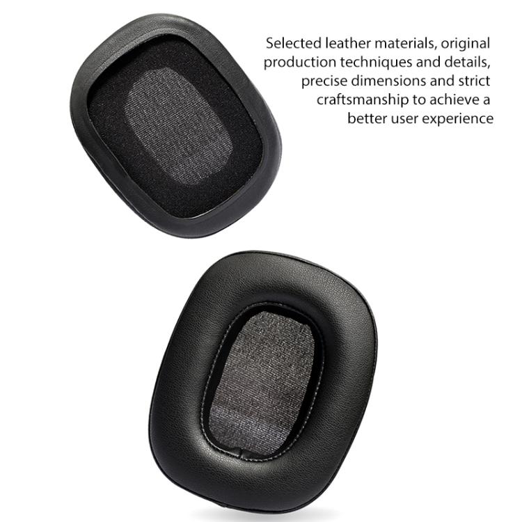 2pcs Protein Leather Replacement Earpads For EDIFIER H880(Black) - Earmuff & Pad by buy2fix | Online Shopping UK | buy2fix