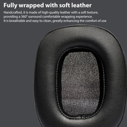 2pcs Protein Leather Replacement Earpads For EDIFIER H880(Black) - Earmuff & Pad by buy2fix | Online Shopping UK | buy2fix