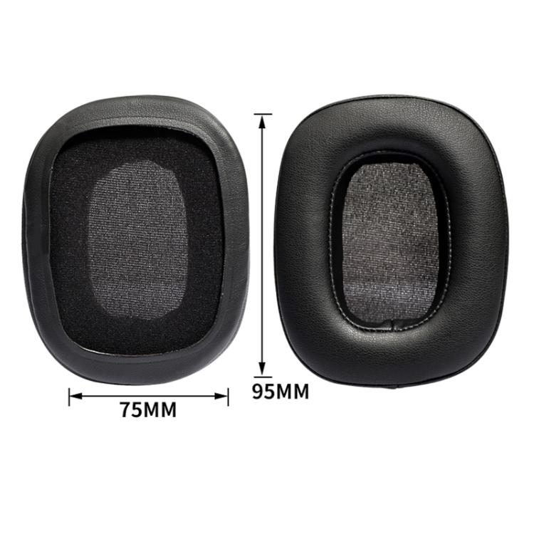 2pcs Protein Leather Replacement Earpads For EDIFIER H880(Black) - Earmuff & Pad by buy2fix | Online Shopping UK | buy2fix