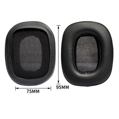 2pcs Protein Leather Replacement Earpads For EDIFIER H880(Black) - Earmuff & Pad by buy2fix | Online Shopping UK | buy2fix