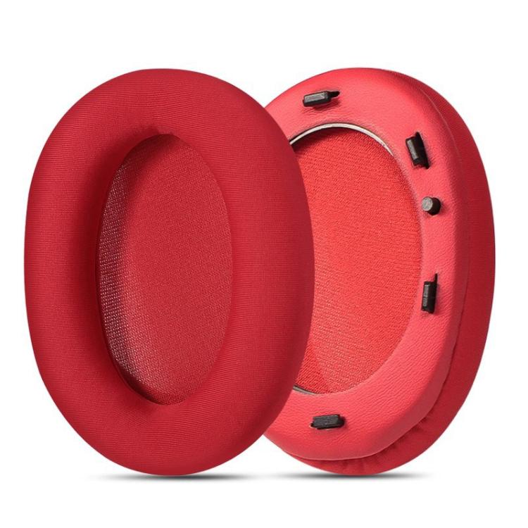 2pcs Ice Silk Cloth Snap-on Replacement Earpads For EDIFIER W800BT PLUS(Red) - Earmuff & Pad by buy2fix | Online Shopping UK | buy2fix