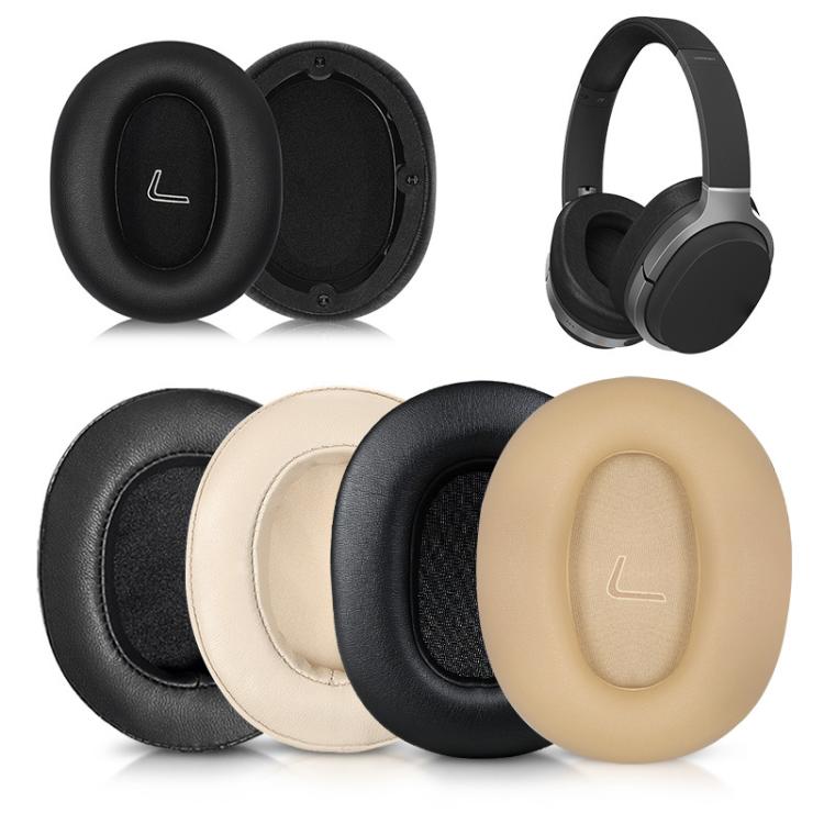 1 Pair Printing Protein Leather Replacement Earpads For EDIFIER W830BT / W860NB(Black) - Earmuff & Pad by buy2fix | Online Shopping UK | buy2fix