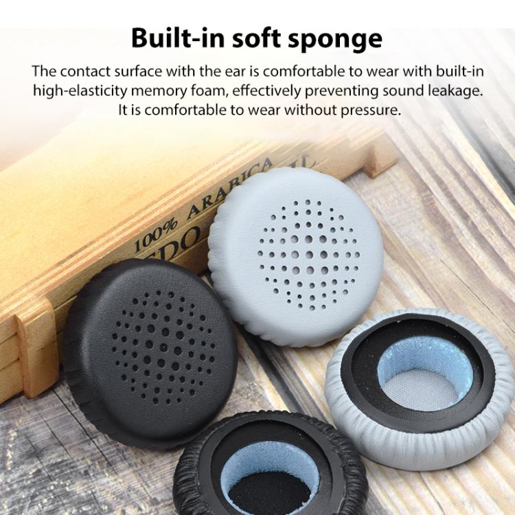 2pcs Protein Leather Replacement Earpads For EDIFIER H690 / W570BT / W670BT / H690P(Grey) - Earmuff & Pad by buy2fix | Online Shopping UK | buy2fix