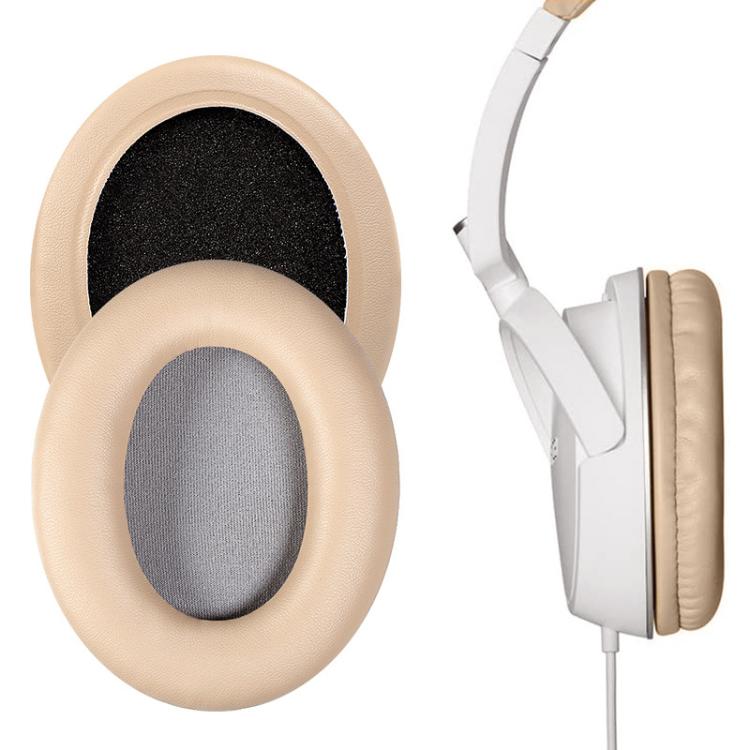 2pcs Protein Leather Replacement Earpads For EDIFIER H840 / H841P / K830 / G3 / K5000 / K6500(Apricot) - Earmuff & Pad by buy2fix | Online Shopping UK | buy2fix