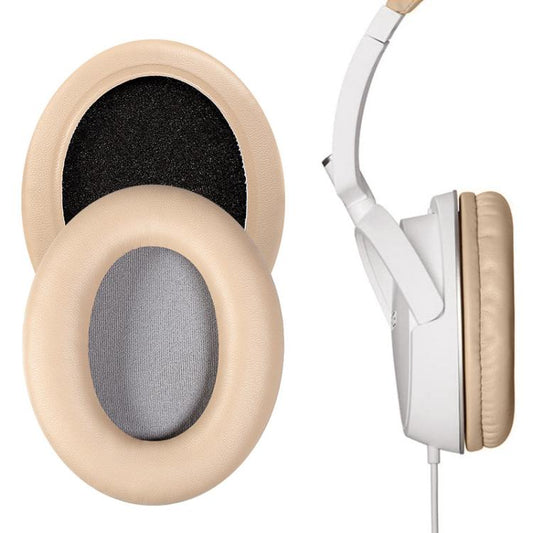 2pcs Protein Leather Replacement Earpads For EDIFIER H840 / H841P / K830 / G3 / K5000 / K6500(Apricot) - Earmuff & Pad by buy2fix | Online Shopping UK | buy2fix