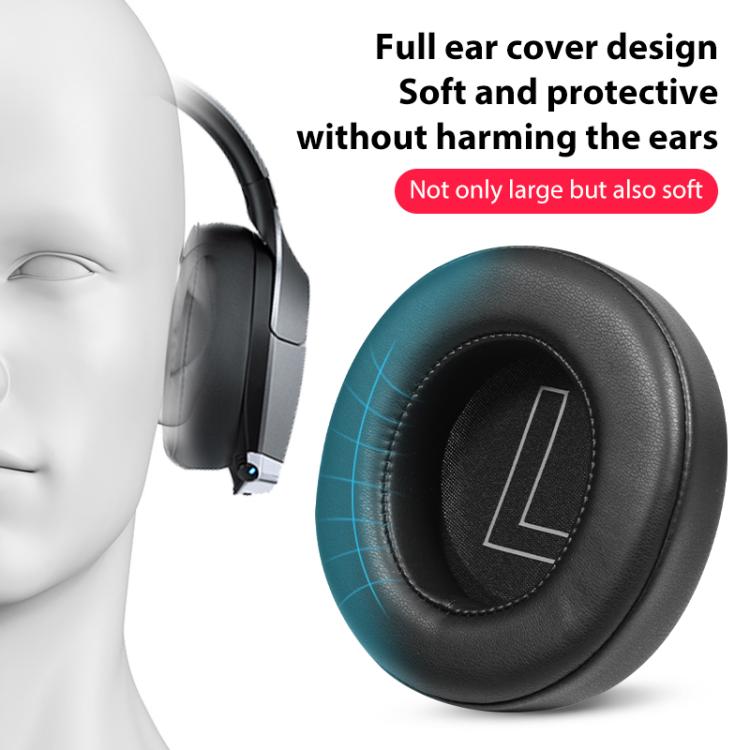 1 Pair Ice Silk Cloth Replacement Earpads For EDIFIER HECATE GX(Black) - Earmuff & Pad by buy2fix | Online Shopping UK | buy2fix