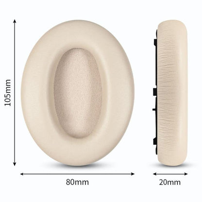 2pcs Protein Leather Replacement Earpads For EDIFIER MT6 Pro(Champagne) - Earmuff & Pad by buy2fix | Online Shopping UK | buy2fix