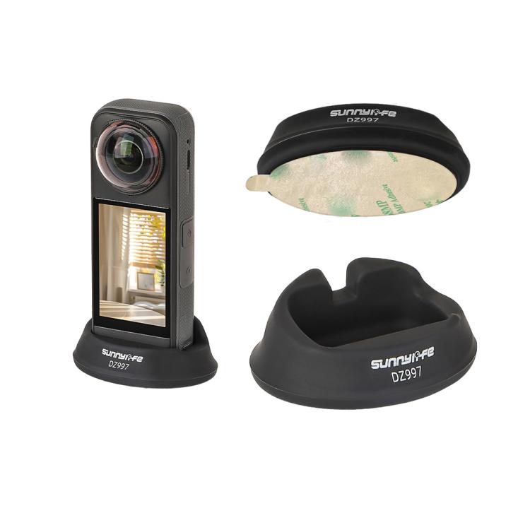 For Insta360 X5 / X4 Sunnylife Silicone Stand Base Car Base(Black) - Len Accessories by buy2fix | Online Shopping UK | buy2fix