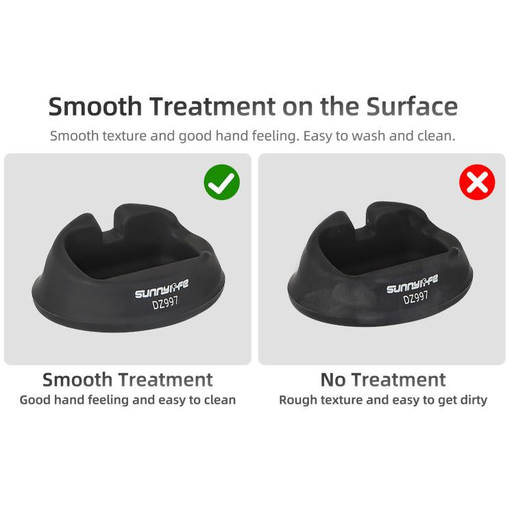 For Insta360 X5 / X4 Sunnylife Silicone Stand Base Car Base(Black) - Len Accessories by buy2fix | Online Shopping UK | buy2fix