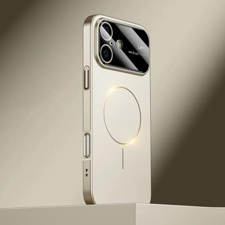For iPhone 16 Kalebol Large Window MagSafe Frosted PC Phone Case(Titanium Color) - More iPhone Cases by Kalebol | Online Shopping UK | buy2fix
