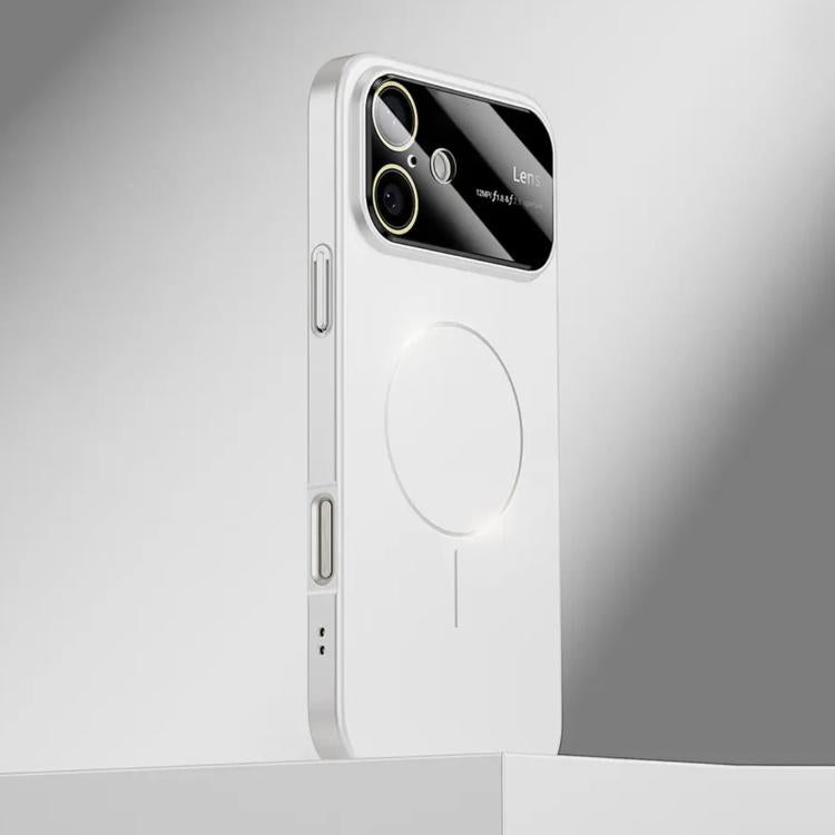For iPhone 16 Kalebol Large Window MagSafe Frosted PC Phone Case(White) - More iPhone Cases by Kalebol | Online Shopping UK | buy2fix