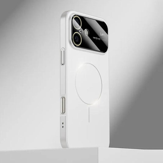 For iPhone 16 Kalebol Large Window MagSafe Frosted PC Phone Case(White) - More iPhone Cases by Kalebol | Online Shopping UK | buy2fix