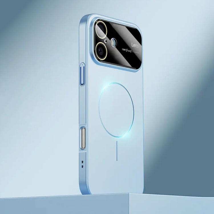 For iPhone 16 Kalebol Large Window MagSafe Frosted PC Phone Case(Sierra Blue) - More iPhone Cases by Kalebol | Online Shopping UK | buy2fix