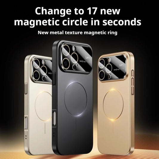 For iPhone 16 Kalebol Large Window MagSafe Frosted PC Phone Case(Titanium Color) - More iPhone Cases by Kalebol | Online Shopping UK | buy2fix