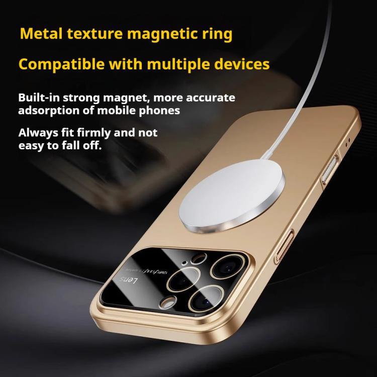 For iPhone 16 Kalebol Large Window MagSafe Frosted PC Phone Case(Titanium Color) - More iPhone Cases by Kalebol | Online Shopping UK | buy2fix