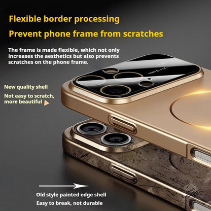 For iPhone 16 Kalebol Large Window MagSafe Frosted PC Phone Case(Titanium Color) - More iPhone Cases by Kalebol | Online Shopping UK | buy2fix