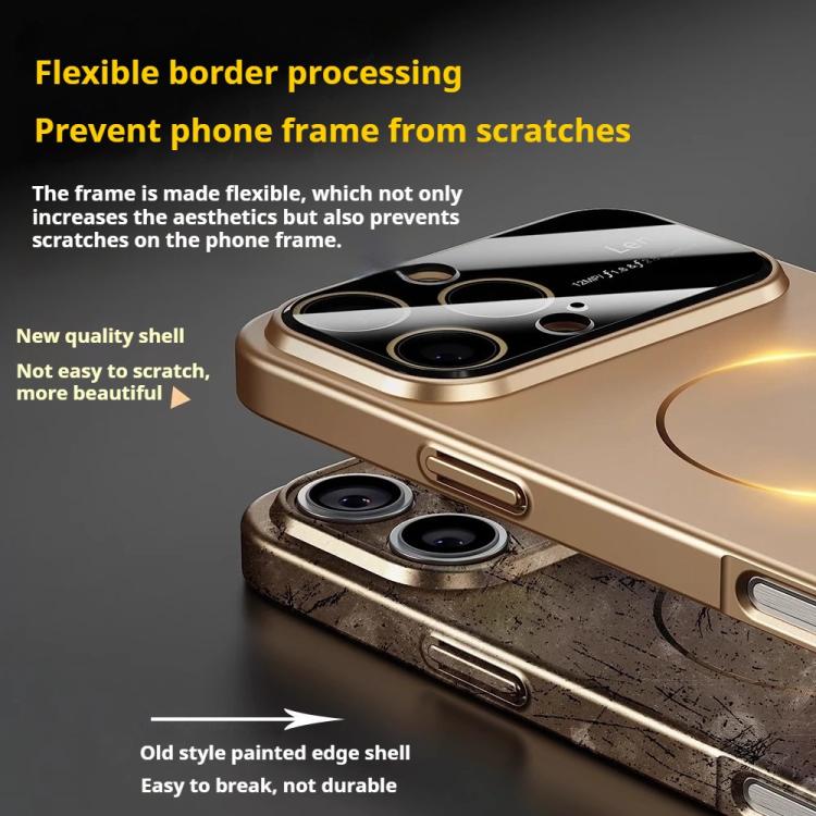 For iPhone 16 Plus Kalebol Large Window MagSafe Frosted PC Phone Case(Orange) - iPhone 16 Plus Cases by Kalebol | Online Shopping UK | buy2fix