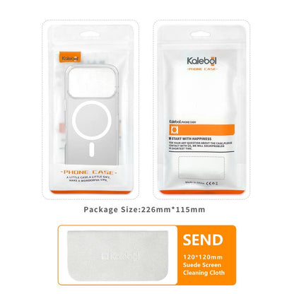 For iPhone 16 Kalebol Large Window MagSafe Frosted PC Phone Case(Titanium Color) - More iPhone Cases by Kalebol | Online Shopping UK | buy2fix