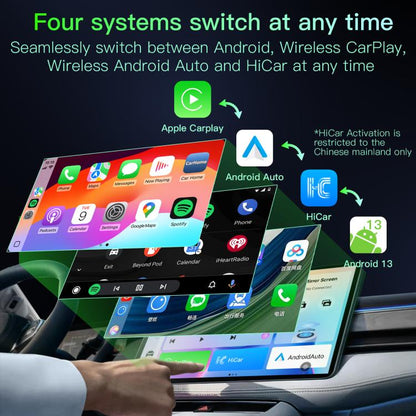A113 Android 13 Wired CarPlay, Android Auto to Wireless Smart Box(Black) - Bluetooth Adapters by buy2fix | Online Shopping UK | buy2fix
