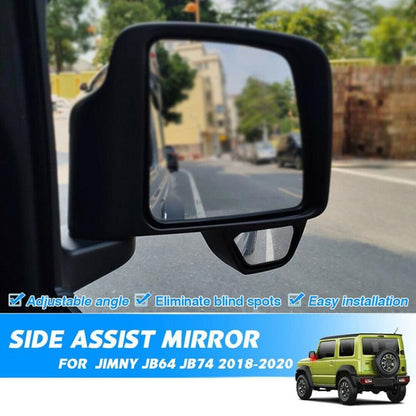 For Suzuki Jimny JB74 / JB64 2018- Car Rear-view Blind Spot Wide-angle Auxiliary Mirror, Type:Left Side(Black) - Convex Mirror & Accessories by buy2fix | Online Shopping UK | buy2fix