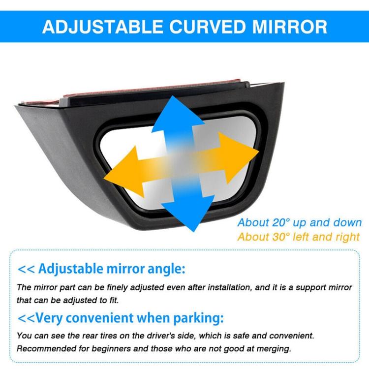 For Suzuki Jimny JB74 / JB64 2018- Car Rear-view Blind Spot Wide-angle Auxiliary Mirror, Type:Left Side(Black) - Convex Mirror & Accessories by buy2fix | Online Shopping UK | buy2fix